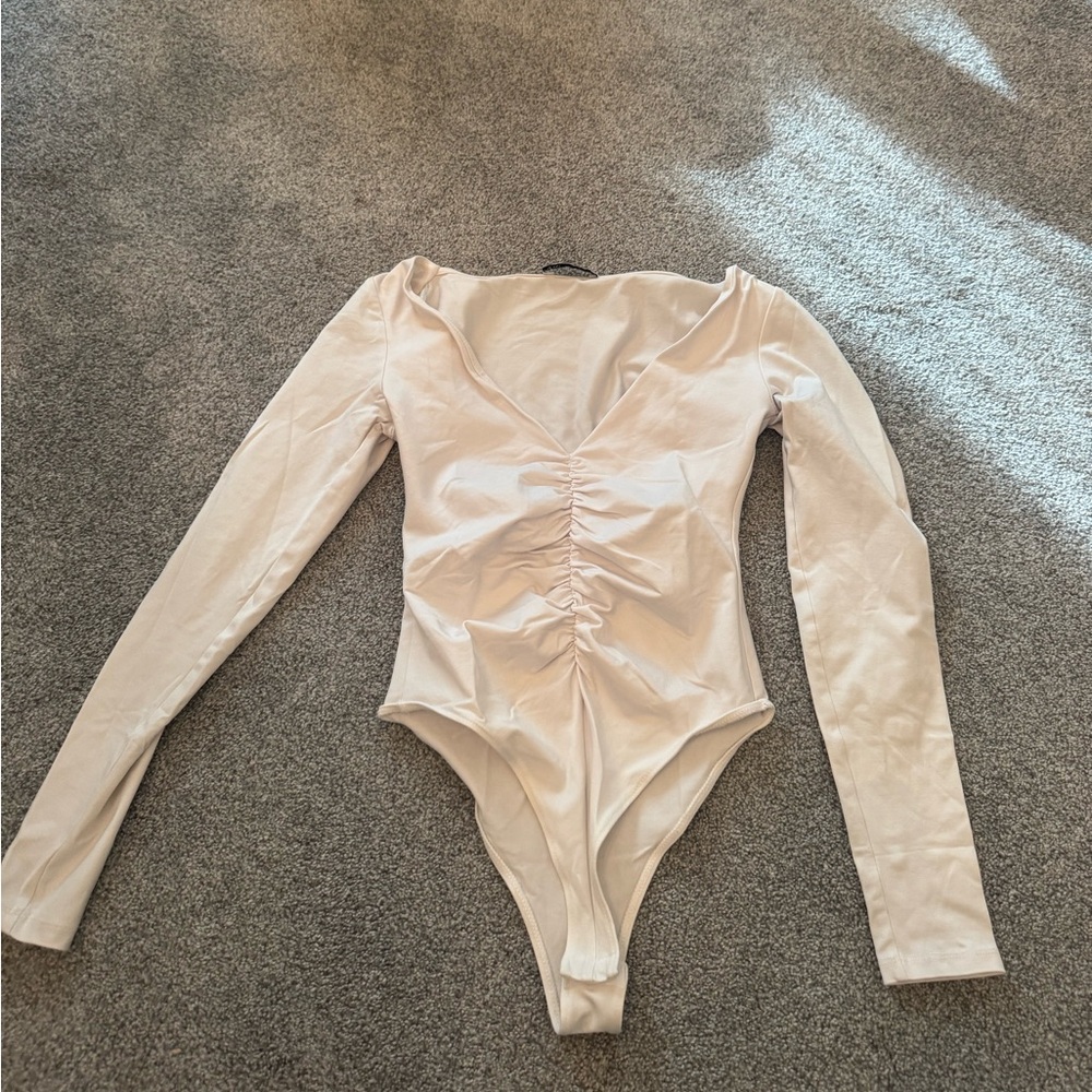 Zara Cream Long Sleeve Kids Bodysuit